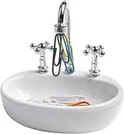 vanki White Plastic Faucet Sink Design Paper Clip Dispenser Holder