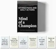 Mind Of A Champion - Motivational Cards for Men - Affirmations and Action Steps to Turn Dreams into Reality - Positive Affirmations for Productivity, Personal Development, Self Care, Mindfulness, Affirmation Cards for Men