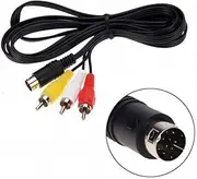 Generic 7-Pin S-Video Mini Din Male to 3 RCA Male Converter Cable Component Adapter Cord 1.5M For DVD TV HDTV
