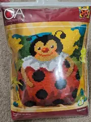 Collection D'Art Needlepoint Tapestry Kit Columbine Cushion Ladybird New Packet