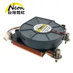 台灣霓虹 1U超薄側吹AMD AM4全銅散熱器 8CM主機風扇 純銅散熱片 雙滾珠軸承
