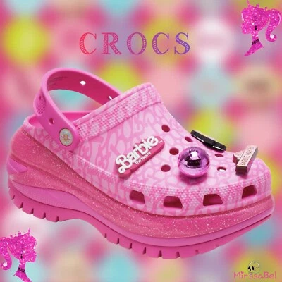 Crocs x Barbie Mega Crush Clog Shoes Pink Size US W9