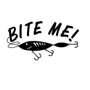 Bite Me Decal Fishing Decal Gift Decal Vinyl Free Shipping Buy 2 Get 1