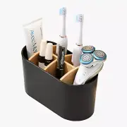 Toothbrush Holder for Bathrooms, 6 Slots and Toothpaste Holder Bathroom Counter