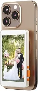 IVY Phone Vlog Selfie Monitor Screen,Rear Camera Selfie Recording TikTok/YouTube Live Stream,Magnetic Mount Wireless 1080P HD Display Selfie Monitor Compatible with iPhone & Android - White