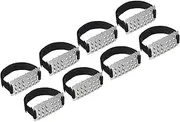[uxcell] Ice Cleats, 4 Pairs Non-Slip Gripper Spikes Claw Snow Traction Crampons Pads with 26 Tooth Steel Nails for Shoes and Boots, Black