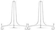 (30cm (2 Pack), Silver) - (2 Pack) 30cm Iron Plate Stand, Silver Iron Easel Plate Display Photo Holder Stand, Displays Picture Frames, Cookbooks, Decorative Plates, Tablets and Art