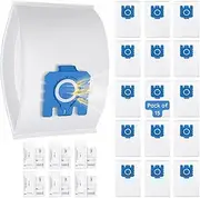 [Caliko] 15-Pack Compatible for Miele Bags with 6 Filters - Replacement for GN Dust Bag Complete C3, C2, Classic C1, S8000, S5000, S2000, S600, S800 Series – Replaces 9917730, 12281680