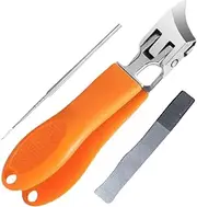 Angled Nail Clippers, Curved Nail Cutter, Ergonomic Design, Curvy Fingernail Cutter with Multifunctional Anti Splash Material for Manicure and Pedicure, 1 Set