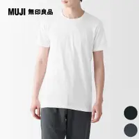 在飛比找PChome24h購物優惠-男棉混保暖圓領短袖T恤【MUJI 無印良品】