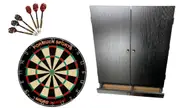 Formula Sports Micro Band 3 and Tex Darts Black Cabinet with Storage Drawer