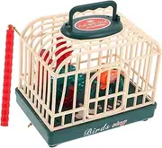 LRXIYODE Electric Chirping Bird with Cage Interactive Motion Activated Bird Realistic Sounds Movement for Outdoor Play User Friendly Design