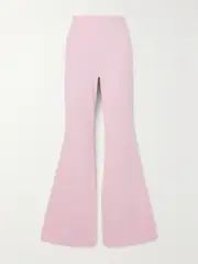 [ALEXANDER WANG] ALEXANDER WANG - Stretch-cotton Velour Flared Pants - Baby pink - large large Pink