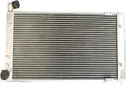 2 Row Aluminum Radiator，Compatible With VW Corrado 1991-1995 53I VR6 Conversion Turbo 2.9L Manual/1983-1992 Compatible With VW Golf MKII 19E G60 1.8L Manual