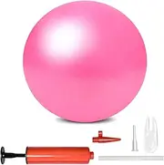 Mini Pilates Exercise Yoga Ball, 6 Inch Small Inflatable Exercise Pilates Ball,Core Training and Physical Therapy Equipment, Improves Balance for Home & Gym & Office with Pump