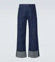 [Jacquemus] Jacquemus La Casa striped wide-leg jeans 31 blue
