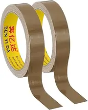 uxcell 0.8"x0.01" Bookbinding Tape, 22 Yard Total 2 Roll Cloth Bookbinding Repair Tape Book Binding Tape Self Adhesive for Repairing Old Books, Brown