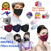 Washable Reusable Cotton Fabric Adult Face Mask Respirator & PM2.5 Filters