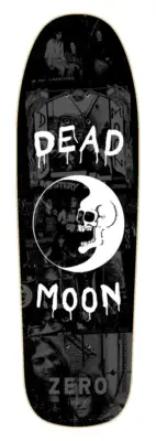 ZERO x Dead Moon Collage 9.25 Old School Shaped Skateboard Deck