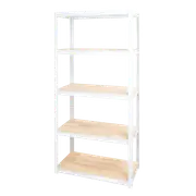 Pinnacle 1830 x 900 x 410mm White 5 Tier Shelving Unit