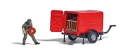 Busch 7961 HO/OO Gauge Trailer with Fire Hose
