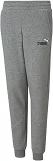 [PUMA] Boy's Essential + 2 Colour Logo Fleece Sweatpants, Medium Gray Heather, XS