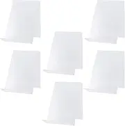 6pcs Book File Display Rack Transparent Book Holder Table Top Easel Picture Frame Stand Cellphone Holder Desktop Accessories Acrylic Office Multifunction Desktop Shelf