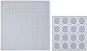 Checkers Molds for Resin Casting | Full Size Checkers Set Silicone Resin Mold - Epoxy Casting Molds for Crafts Making, Family, Outdoor