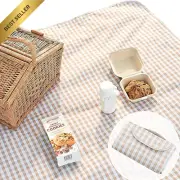 80x80'' Large Gingham Beach Blanket Waterproof Foldable Portable