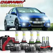 Para For Honda Civic 2006-2013 2014 2015 LED faro Hi Lo Beam luz antiniebla