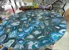 Round Agate Stone Side Coffee Table Handcrafted Furniture Home & Garden Decors