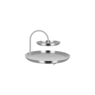 Round Seafood Stand 2-Tier Stainless Steel Iron Chef Inox Buffet Display Share