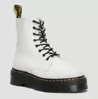 Dr Martens Jadon Leather Platform Combat Boots Woman US 10 Man US 9 White $200