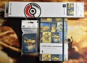 Pokémon Center Van Gogh Museum Pikachu & Eevee Playmat, Eevee Sleeves, Journal