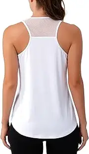 [Aeuui] Womens Workout Tops Sleeveless Racerback Tank Tops Mesh Yoga Athletic Running Shirts Gym Clothes for Women