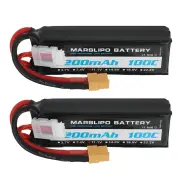 MARSLIPO 11.1V 2200mAh 100C 3S Lipo Battery XT60 Plug for RC Drone