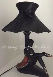 PLASTIC RIBBON BLACK LAMPSHADE for BARSONY BALLERINA LADY LAMP