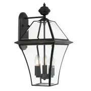 Telbix Rye-27 3 Light Solid Brass Outdoor Coach Wall Light