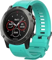 Fleshy Leaf 22mm Easy Fit Band Bracelet Strap Compatible for Garmin Fenix 7,Fenix 6,Fenix 6 Pro,Fenix 5,Fenix 5 Plus,Approach S60 S62,Forerunner 935 945,Quick Release Strap Wristband