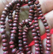 6 X Red Tulsi 108 Beads Mala Jaap Hindu Prayer Free Shipping