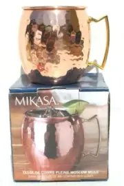 New Mikasa Hammered Copper Moscow Mule Cocktail Mug Cup16oz Mug
