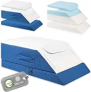 Ritalia LEG ELEVATING PILLOW with 3 Heights | Orthopedic LEG RAISER FOR BED | Improve Circulation, Relieve Back Pain, Swollen Legs & Varicose Veins | Memory Foam LEG RESTS FOR ELEVATING LEGS
