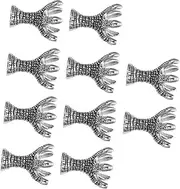 LALAFINA Sets Lightweight Titanium Steel Bead Caps Bead Findings for DIY Bracelets Necklace Crafts Accessories Pcs
