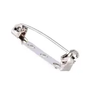 50Pcs Bar Pins Brooch Lock Back Safety Catch Rolling Craft 25mm LLI