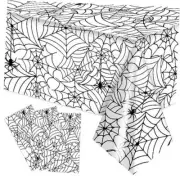 Halloween Tablecloth,3 PCS Spider Web Tablecloths for Halloween Party White