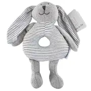 Sweet Bunny Plush Rattle Baby/Newborn Stuffed Animal Sensory Play Toy Grey 21cm