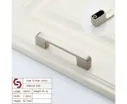 Zinc Kitchen Cabinet Handles Drawer Bar Handle Pull brushed silver color hole to hole size 96mm