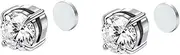 EIRZNGXQ Magnetic Stud Earrings for Men Women Non-Piercing CZ Hypoallergenic 8mm