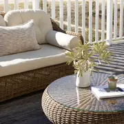 Plantation Outdoor Wicker 3 Seater Rattan Lounge - Outdoor Wicker Lounges