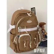 Drawstring Nylon Backpack Without Bag Charm - Caramel - One Size